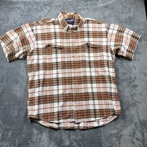 Wrangler Western Short Sleeve Button Up Shirt Casual Men's Size XL